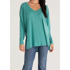 Z Supply Super Chill Long Sleeve Tee Shirt Size S Amazon Green NWT Relaxed